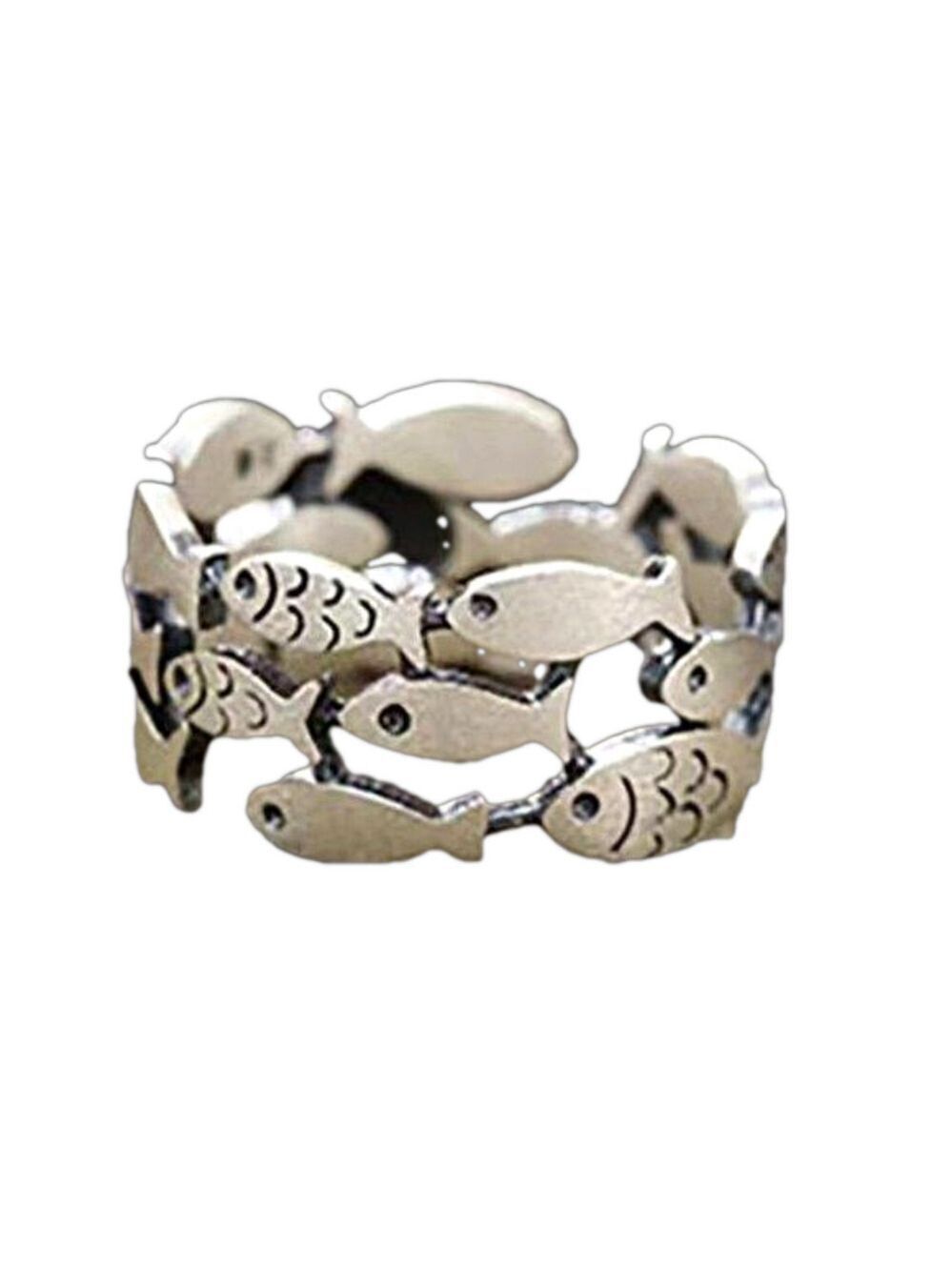 Silver 925 Fish Boho Ring #806